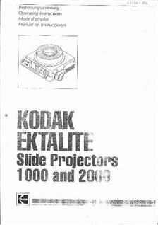 Kodak Ektalite 1000 manual. Camera Instructions.